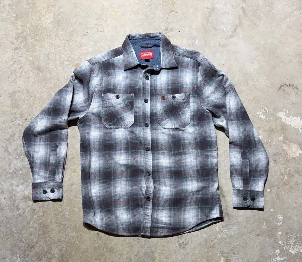 Coleman Men's Long Sleeve Button-Down Plaid Flannel Shirt